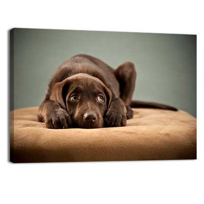 Puppy on Ottoman