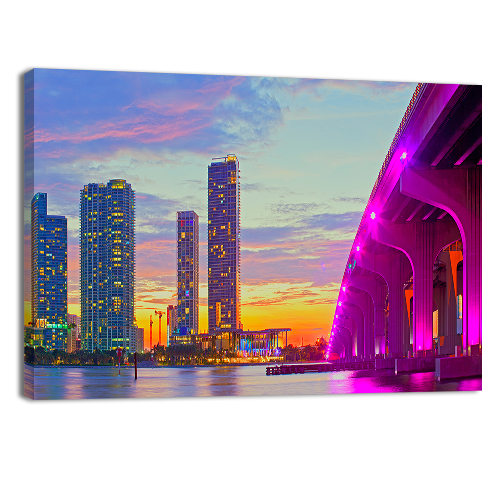 Miami Florida at Sunset
