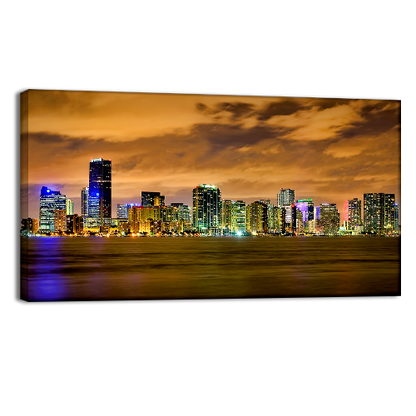 Miami Skyline After Dark