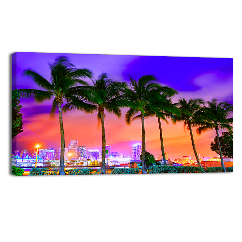Miami Skyline Sunset