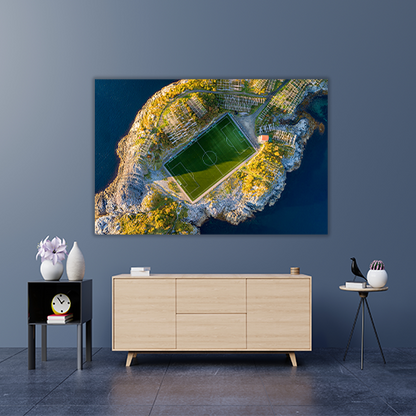 Football field in Henningsvaer