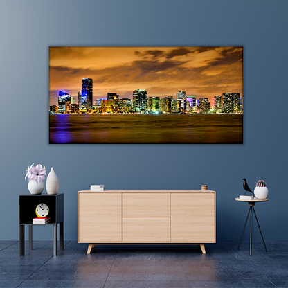 Miami Skyline After Dark