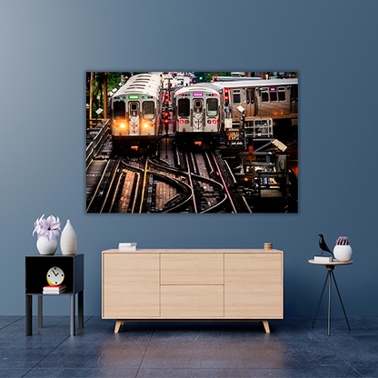 Train on Elevated Tracks