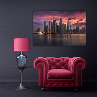 Dubai Marina During a Cloudy Sunset