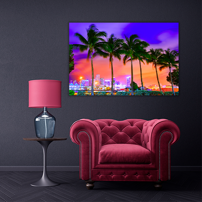 Miami Skyline Sunset