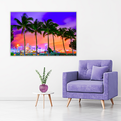 Miami Skyline Sunset