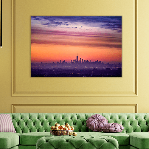 Colorful Sunrise over New York City