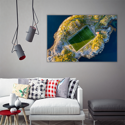 Football field in Henningsvaer