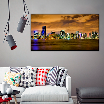 Miami Skyline After Dark