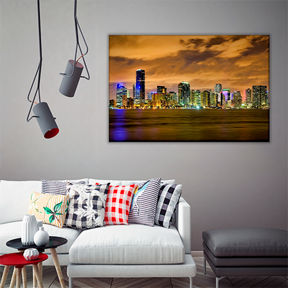 Miami Skyline After Dark