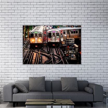 Train on Elevated Tracks