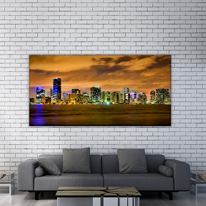 Miami Skyline After Dark