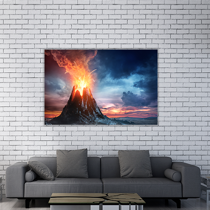 Volcanic mountain Eruption