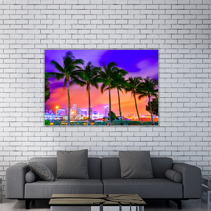 Miami Skyline Sunset