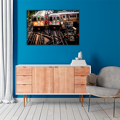 Train on Elevated Tracks