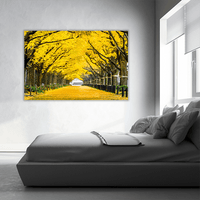 Row of yellow Trees