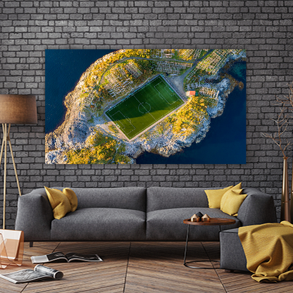 Football field in Henningsvaer
