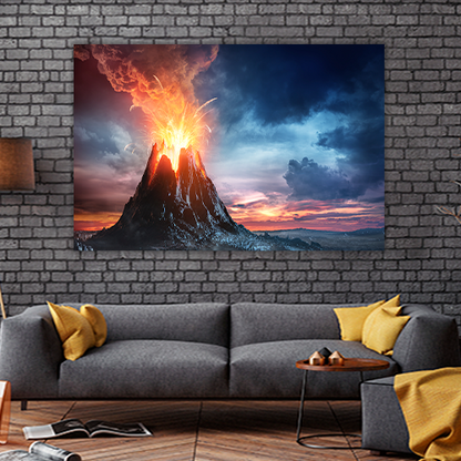Volcanic mountain Eruption