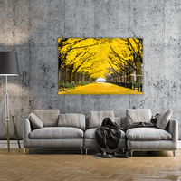 Row of yellow Trees