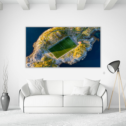 Football field in Henningsvaer