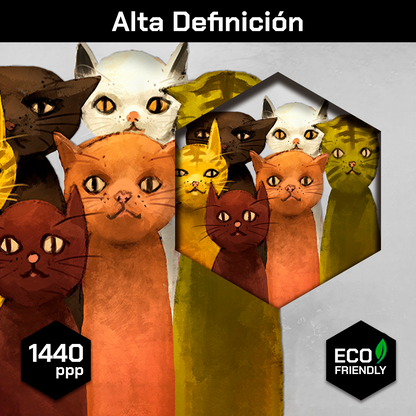 Seis Gatos Posando