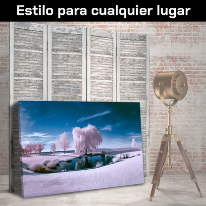 Bosque De Hielo Con Lago