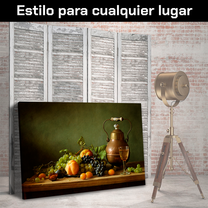 Frutas Y Laton Sobre Mesa