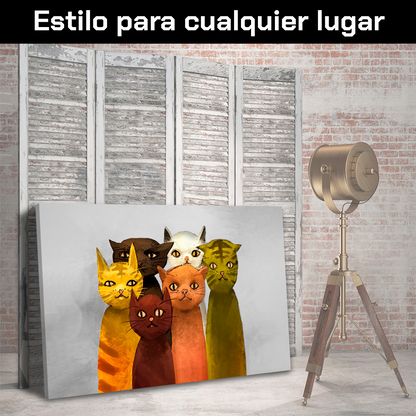 Seis Gatos Posando