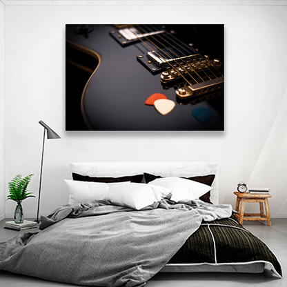 Guitarra Electrica En Negro