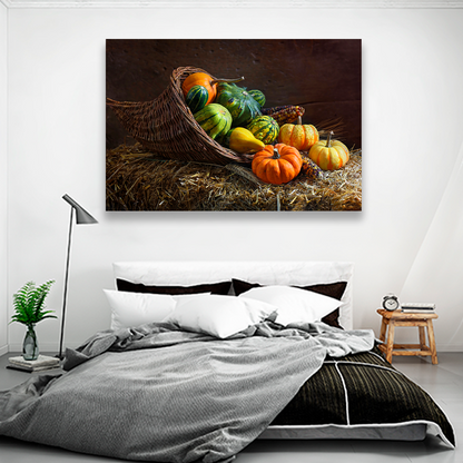 Canasto Con Calabazas