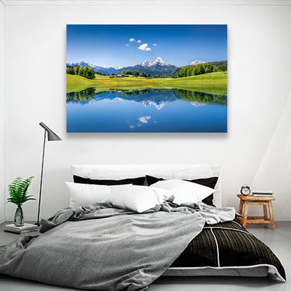 Lago En Alpes Suizos