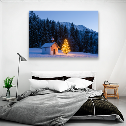 Montañas Cabaña Navidad