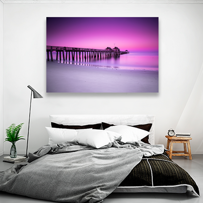 Playa Y Muelle Al Amanecer