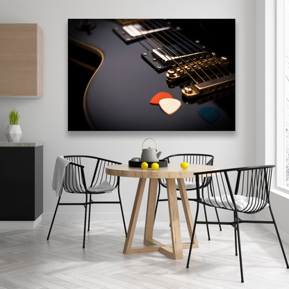 Guitarra Electrica En Negro