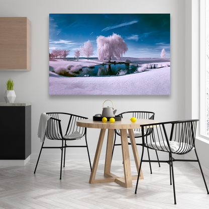 Bosque De Hielo Con Lago