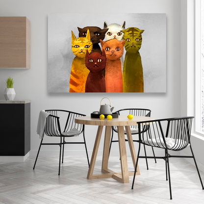 Seis Gatos Posando