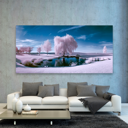 Bosque De Hielo Con Lago