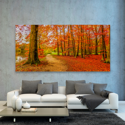 Bosque Y Hojas De Otoño