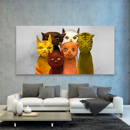 Seis Gatos Posando