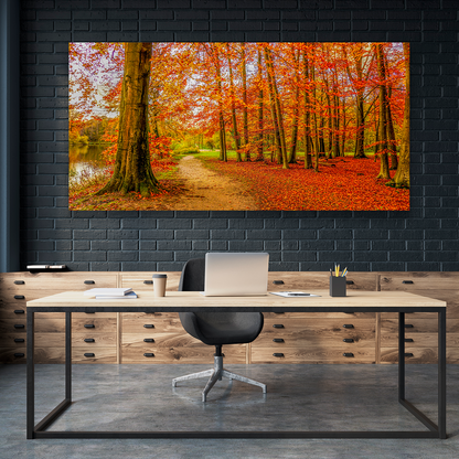 Bosque Y Hojas De Otoño