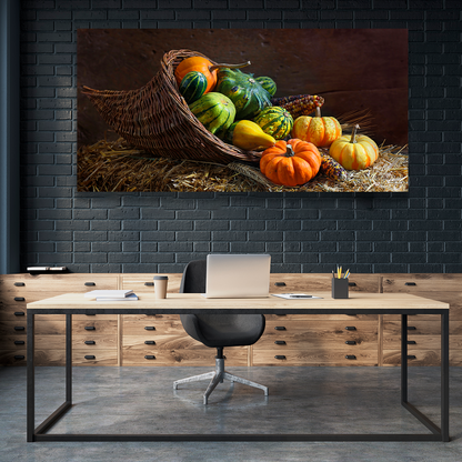 Canasto Con Calabazas