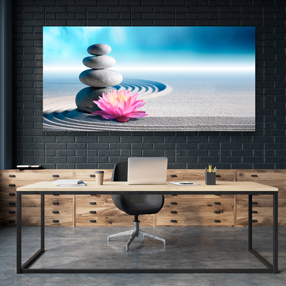 Jardin Zen Con Flor Loto