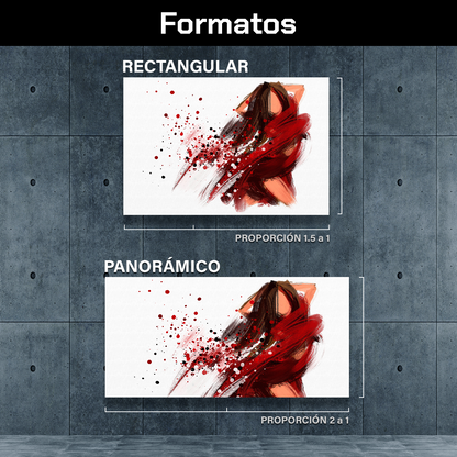 Mujer Vestido Rojo