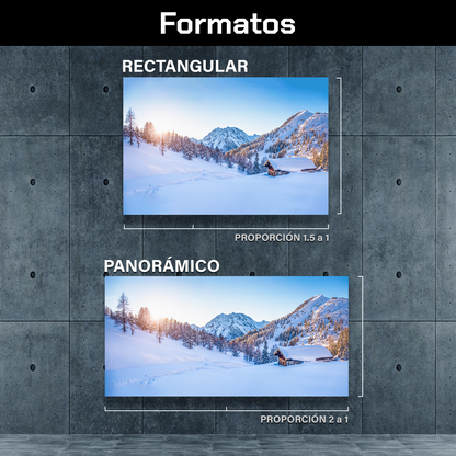 Montañas Cabaña Y Nieve