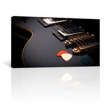 Guitarra Electrica En Negro