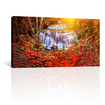 Cascada Flores Rojas