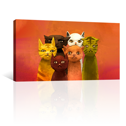 Cinco Gatos Posando