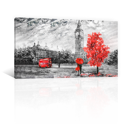 Londres Gris Y Rojo