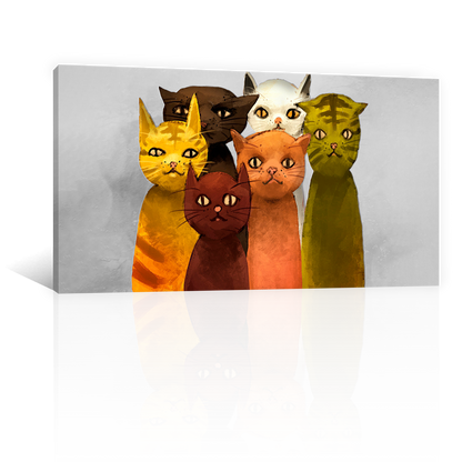 Seis Gatos Posando