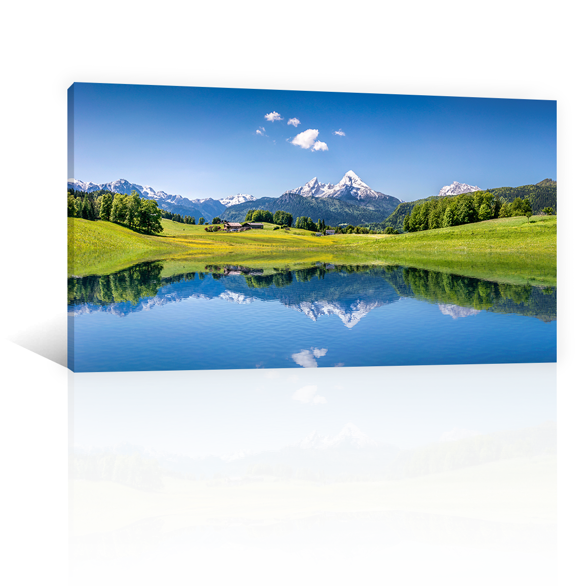 Lago En Alpes Suizos